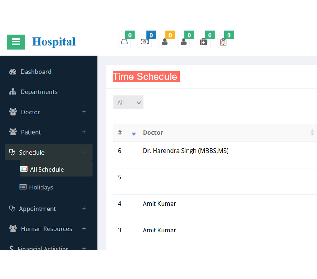 Manage Time Schedule 