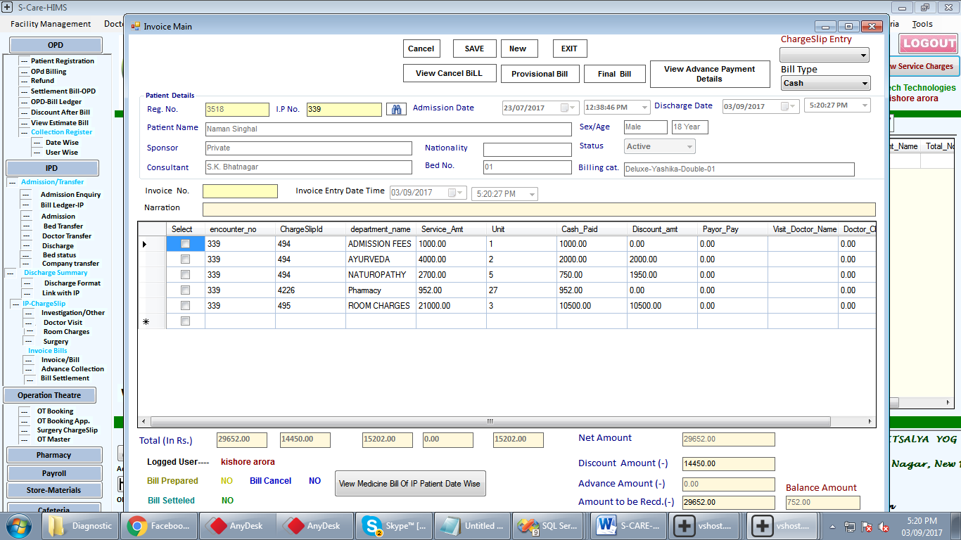 IPD Invoice